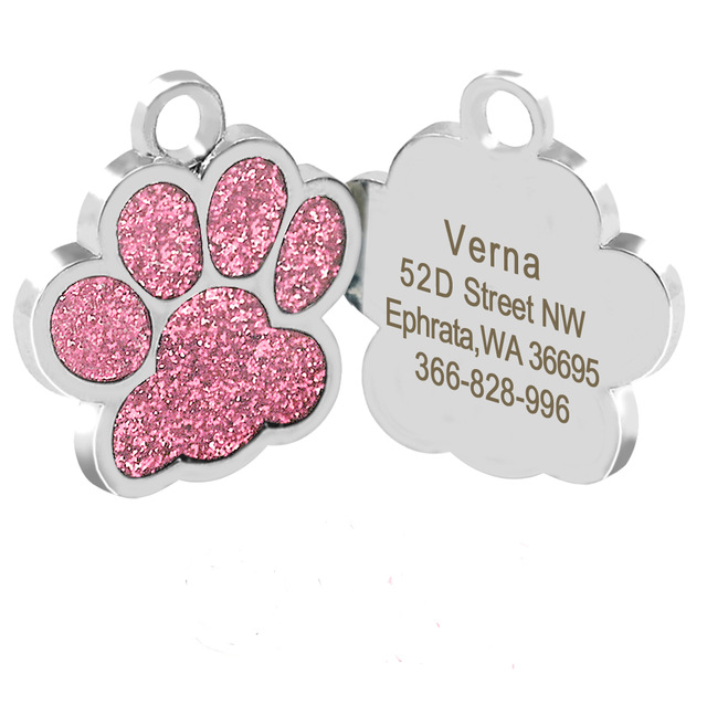 Personalized Dog Tags Engraved Cat Puppy Pet ID Name Collar