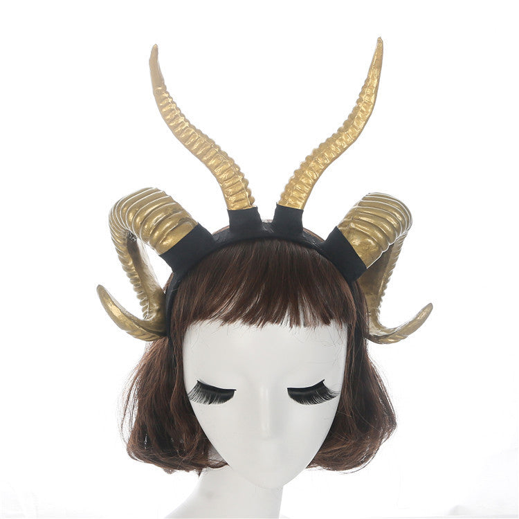 Simulation sheep horn horn headdress