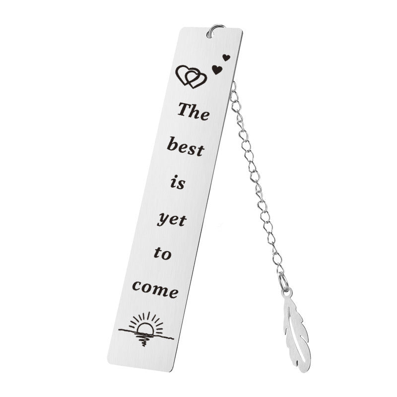 Religion Cross Bible Verse Stainless Steel Pendant Inspirational Bookmark Teachers Day Gifts