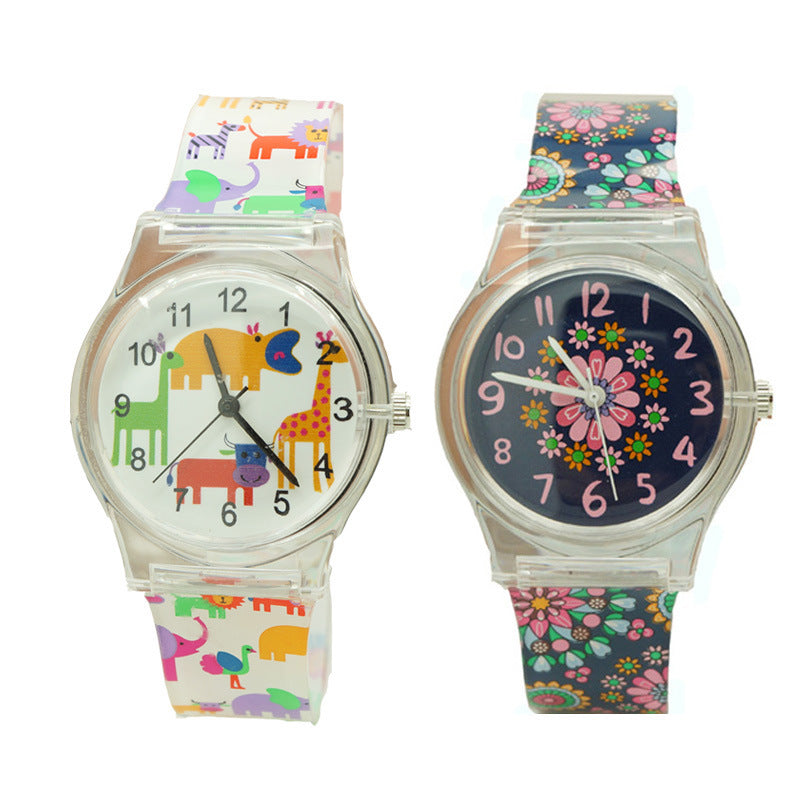 Floral quartz watch