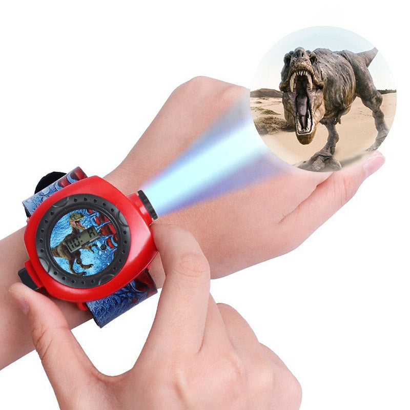 Cartoon Electronic Watch 3D Dinosaur 24 Picture Projection Watch Baby Fun Luminous Toy