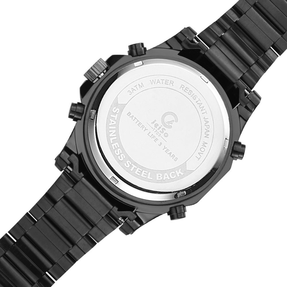 Dual Display LCD Quartz Watch