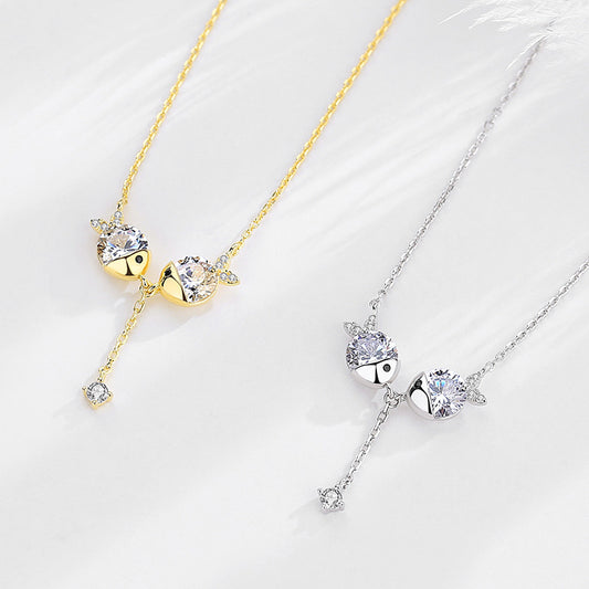 Cute necklace zircon necklace