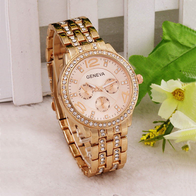 Women's diamond fashion quartz watch