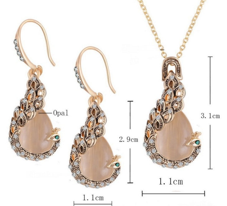 Elegant Waterdrop Rhinestone Jewelry Set