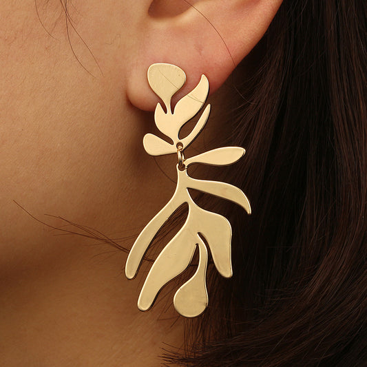 Alloy Maple Leaf Earrings