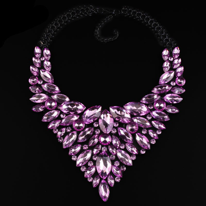Dazzling Crystal Chunky Collar Necklace