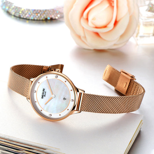 Ladies fashion simple quartz watch