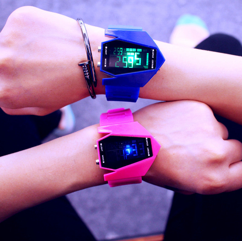 South Korea ulzzang luminous LED Harajuku trend student fashion multifunctional electronic watch sports men and women lovers