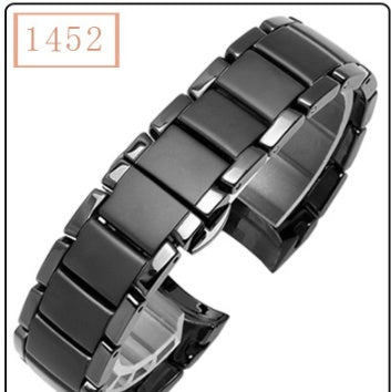 Ceramic Watch With Frosted Wristband Black Glossy Sports Bracelet