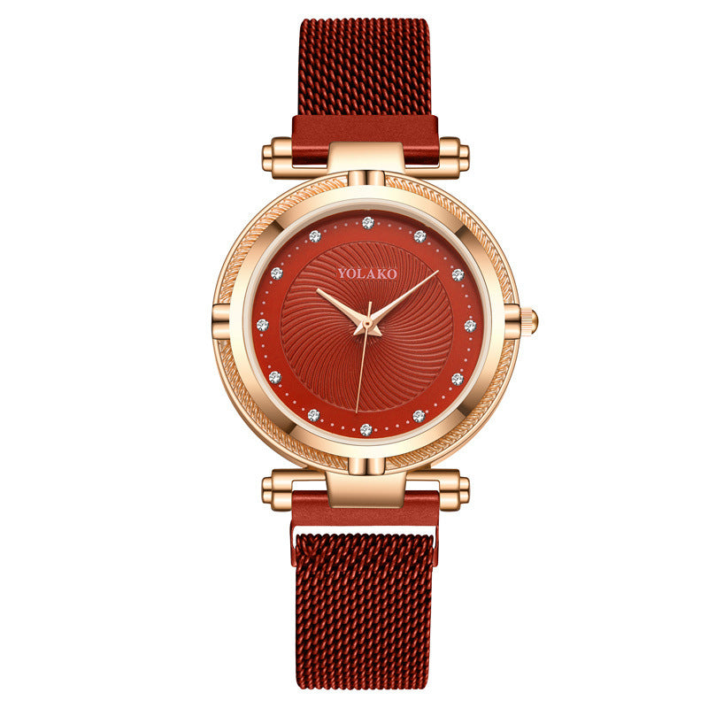 Fashion Diamond Women's Lazy Magnet Wrist Watch