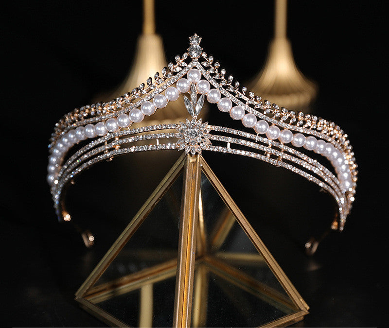 Bridal Crown Baroque Pearl High-end Luxury Headband