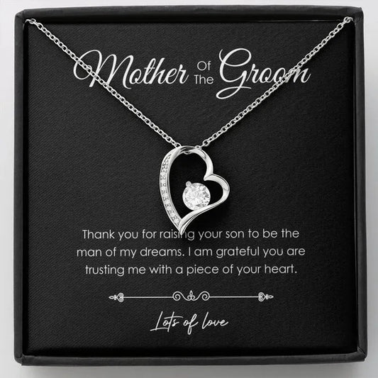 Mother of the Groom Delicate Heart Pendant Sterling Silver Necklace