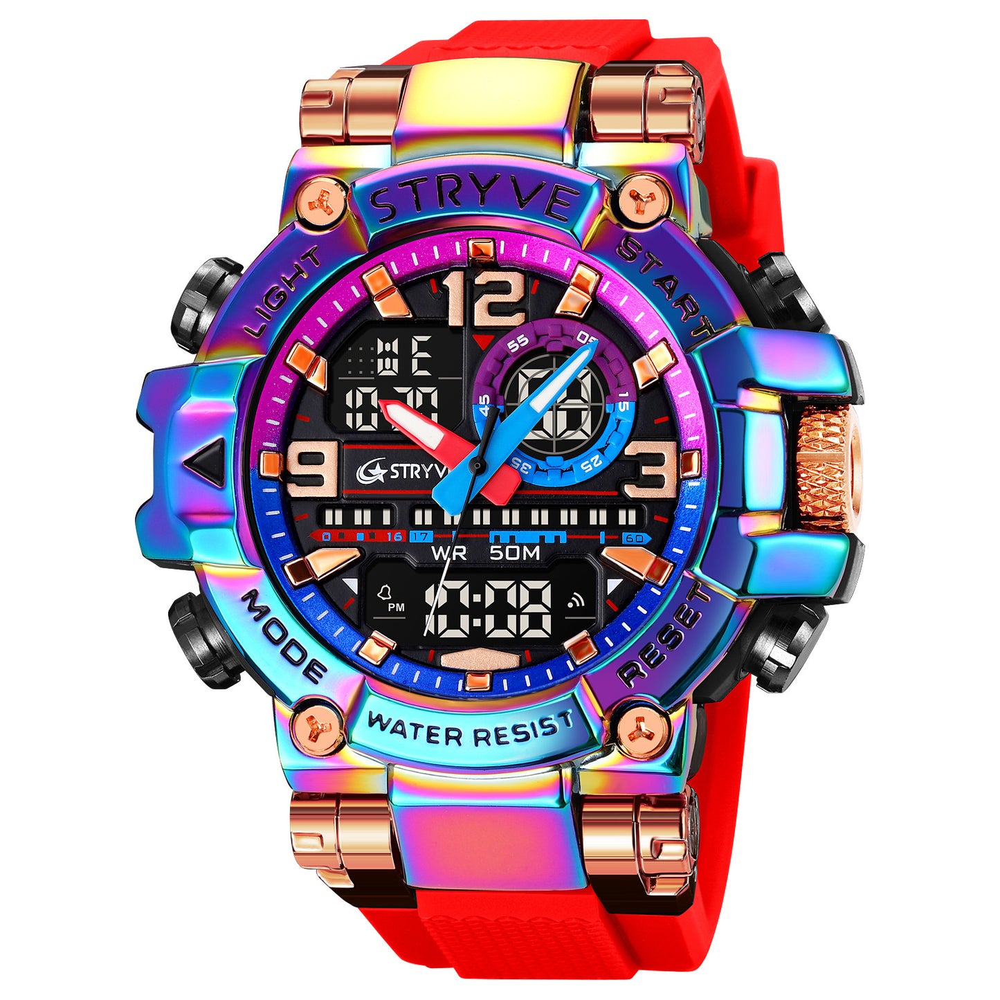 Sports Colorful Luminous Electronic Waterproof Watch Multifunctional Student Watch