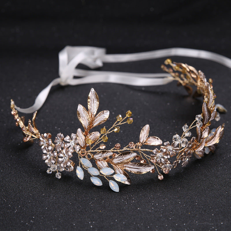 New Handmade Hairband Gold Leaf Headdress Bridal Hair Accessories Bridal Jewelry