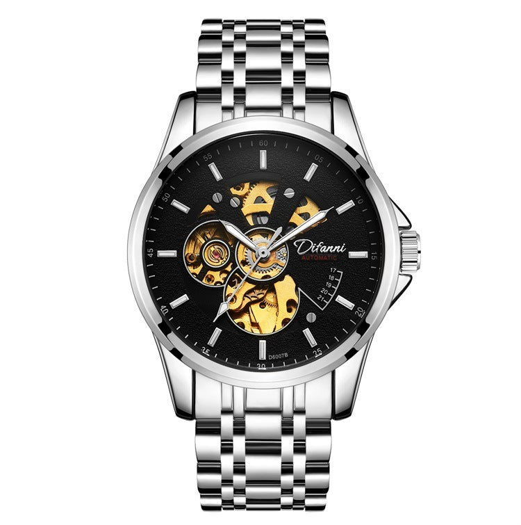 Mechanical Fully Automatic Fashion Hipster Luxury Steel Belt Watch