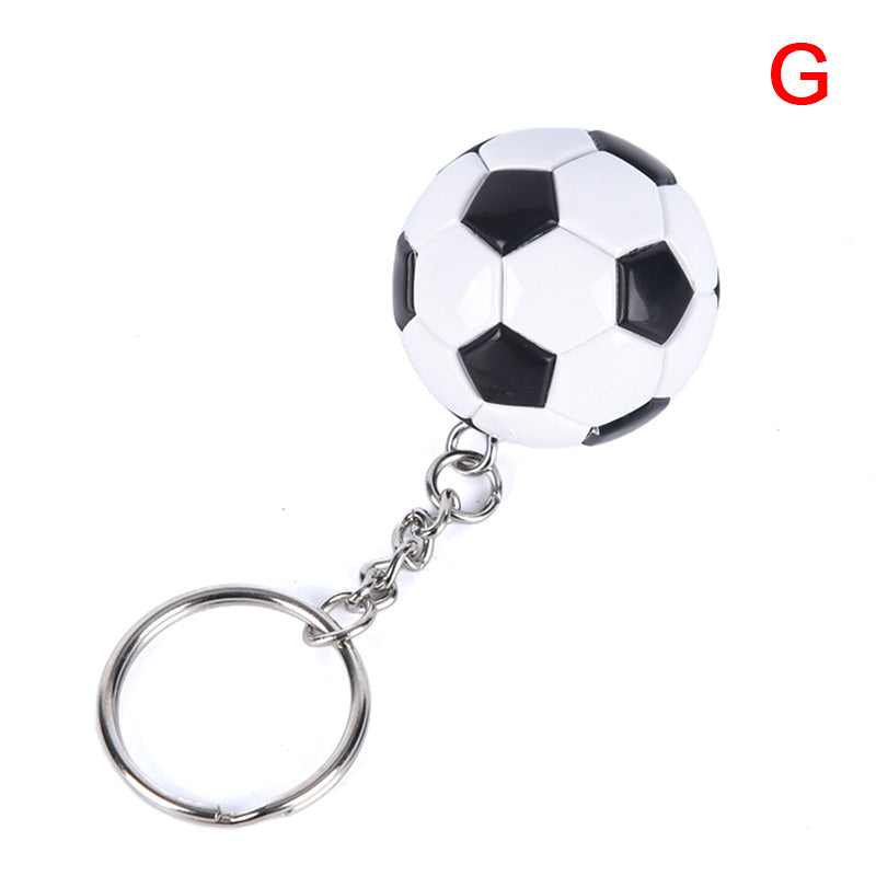 Simulation PU Mini Football Keychain Pendant