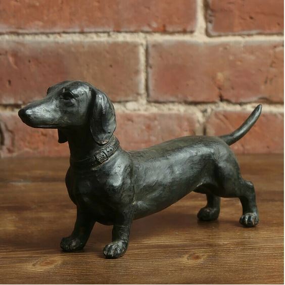 Dachshund Statue Garden Decor-Yard Lawn Resin Dog Sculpture