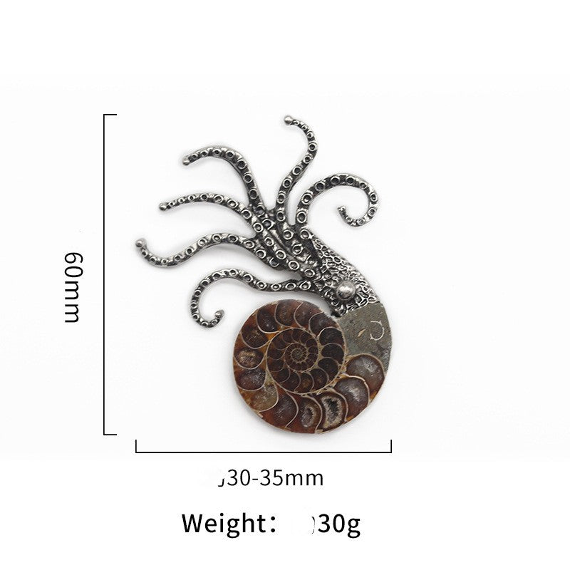 Colorful Snail Octopus Brooch Dual Purpose Decoration