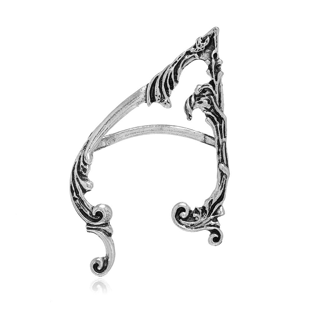 Punk Fairy Ear Cuff Earring Dark Elf Ear Clip No Piercing Earrings For Women Gothic Jewelry Silver Color Halloween Earcuff Party