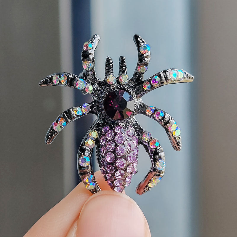 Retro Exaggerated Insect New Opal Spider Brooch