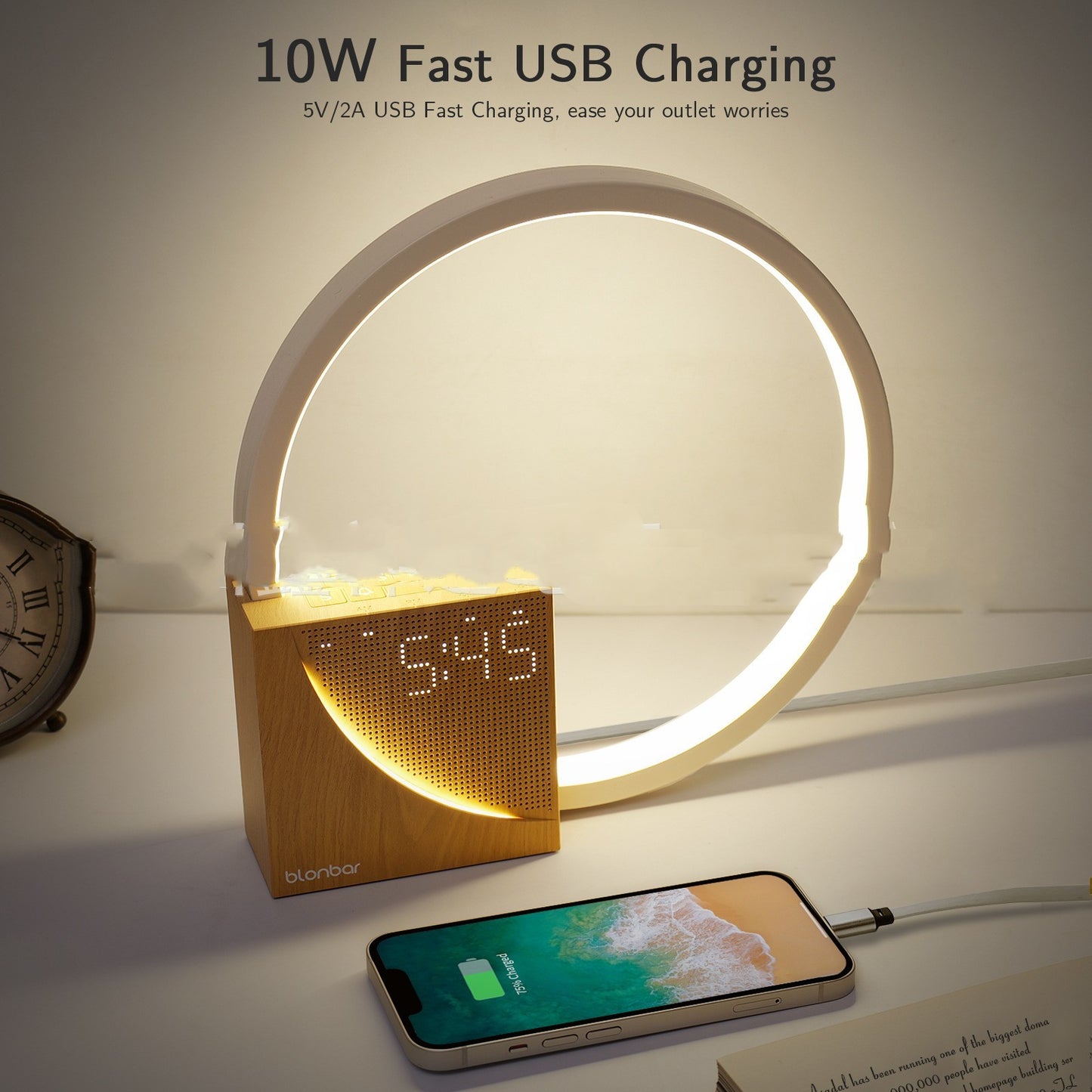 Multifunctional Touch Bedside Lamp with Natural Sounds