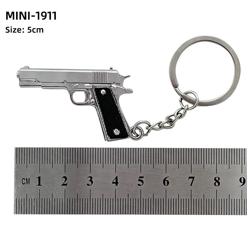 Alloy P92 Model G17 Sand Eagle Left Wheel Keychain