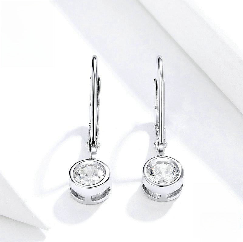 Women's Sterling Silver Zircon Earrings