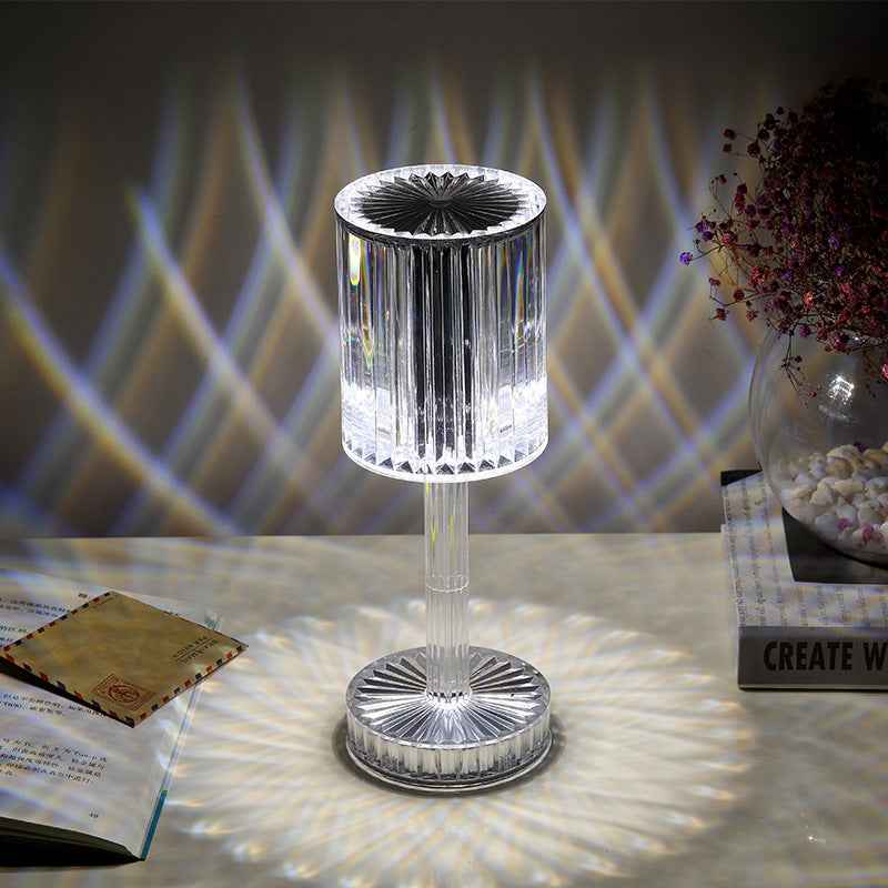 Elegant Crystal Table Lamp with Touch Control & Dimmable LED