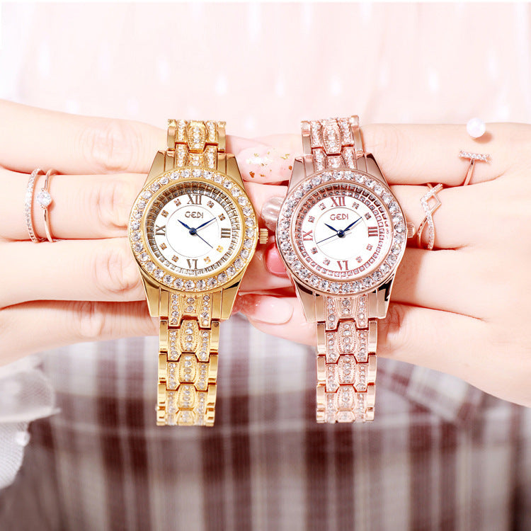 Light Luxury Women's Watch Diamond Studded By Hand All-match Watch