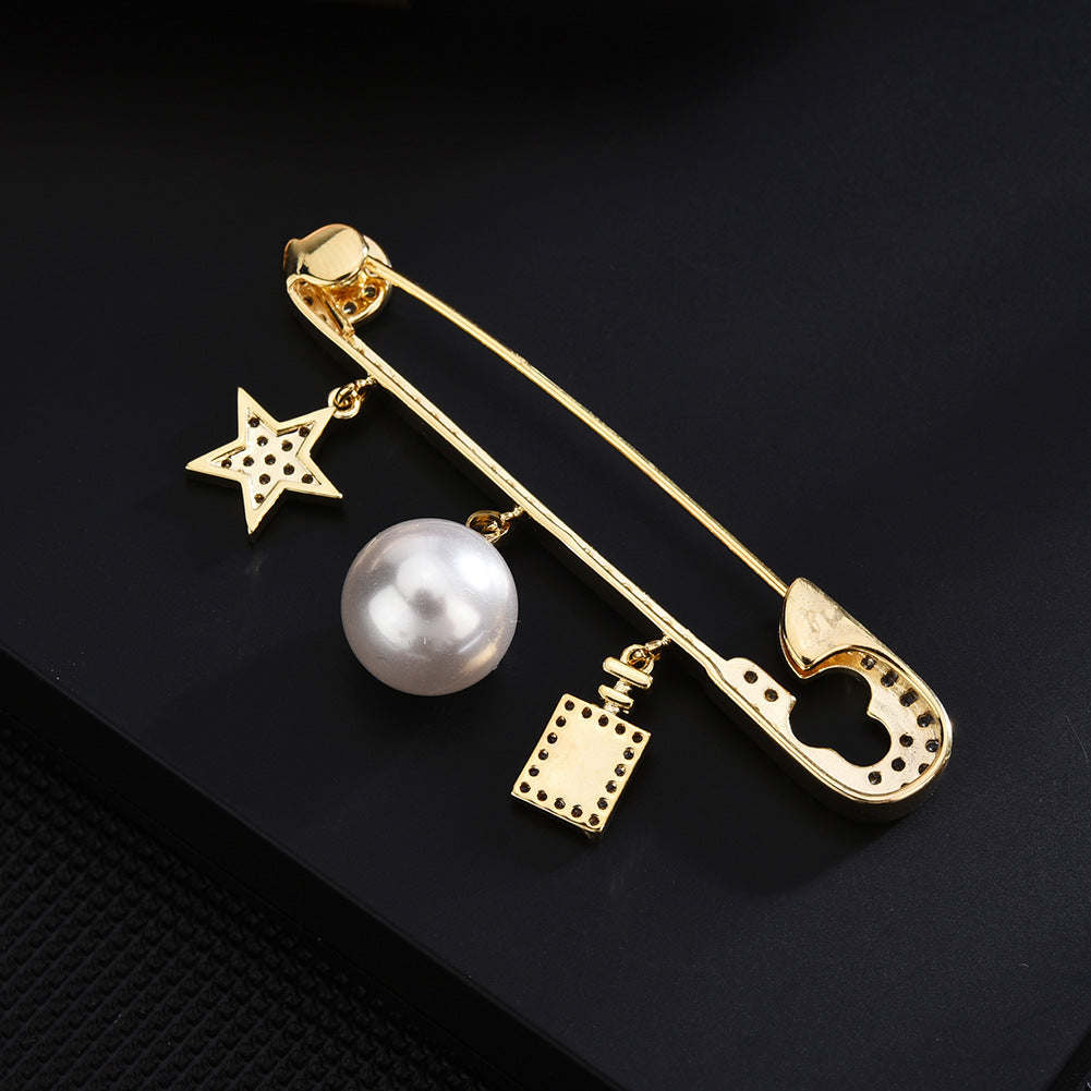 Brooch Simple Pin Coat Accessories Star Brooch