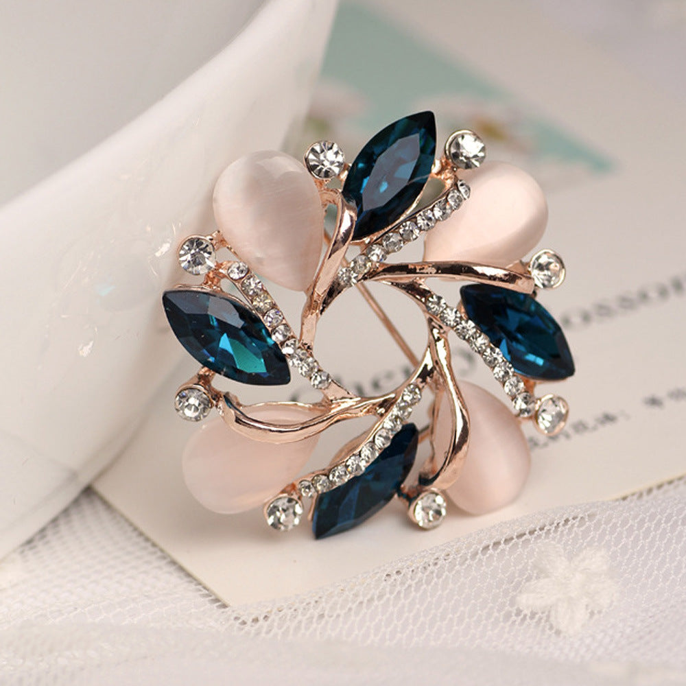 Bauhinia Brooch With Diamonds And Gemstones