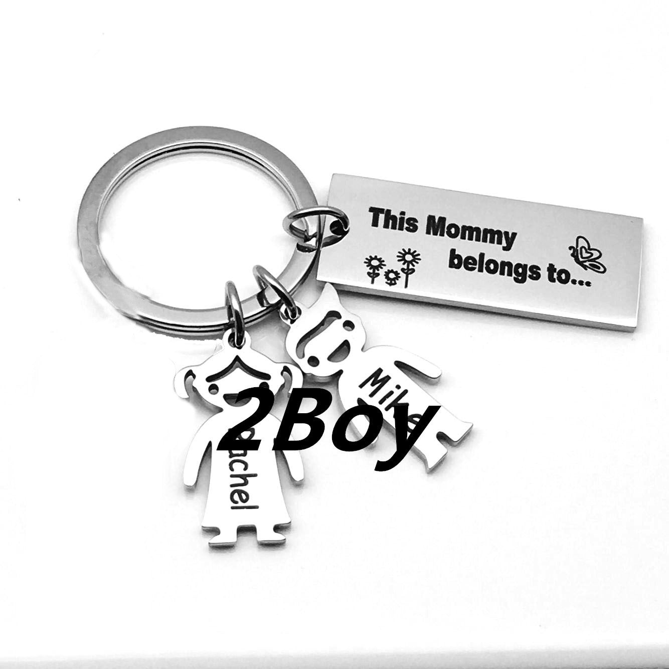 Stainless Steel Boy and Girl Keychain