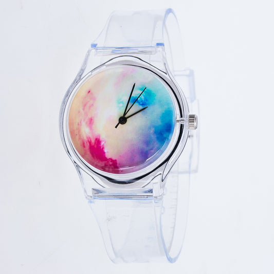 Korean Fashion And Beautiful Color Jelly Student Casual Watch