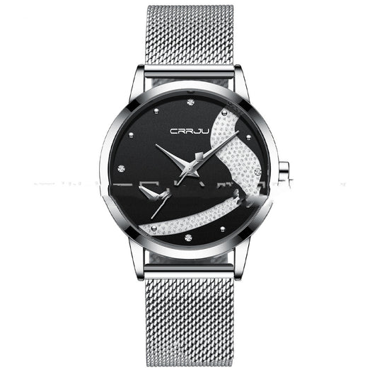 Simple Personality Couple Mesh Belt Genuine Watch