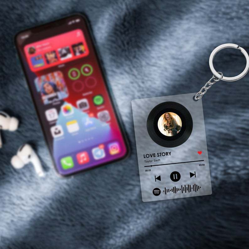 Customized Song Keychain with Photo