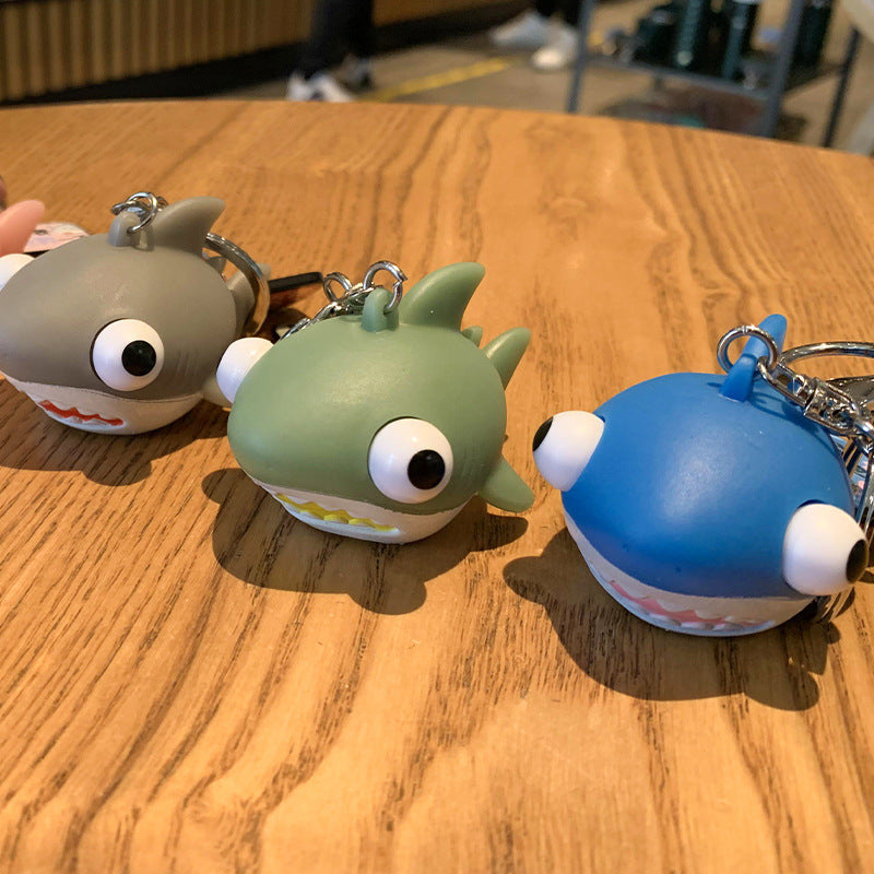 Cartoon Eye-popping Shark Keychain Bag Ornament