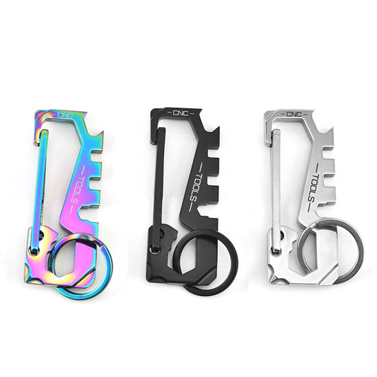 Outdoor Multifunctional Stainless Steel Keychain Pendant