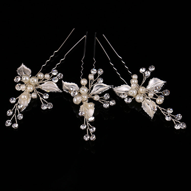 European style exquisite handmade jewelry bride bride wedding dress headdress hairpin leaves wedding jewelry accessories