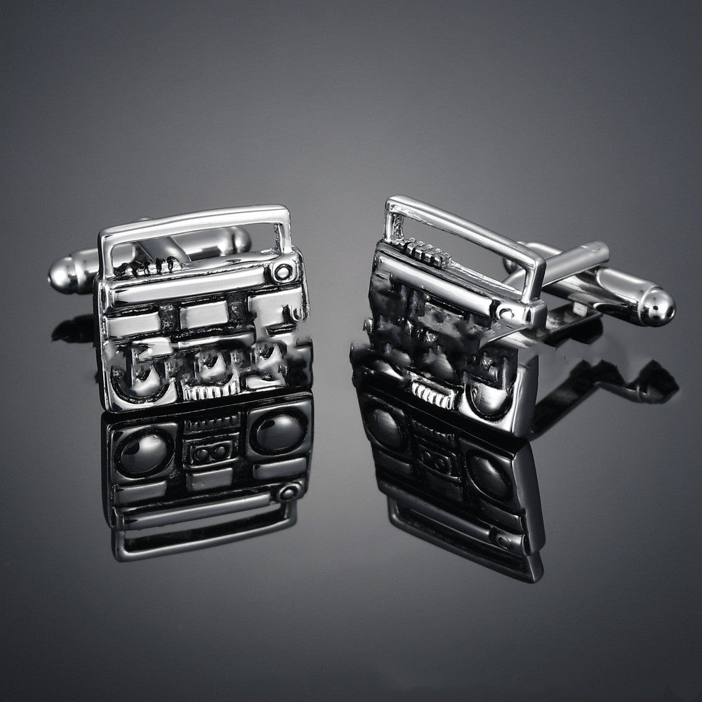 French Music Radio Cufflinks Shirt Accessories