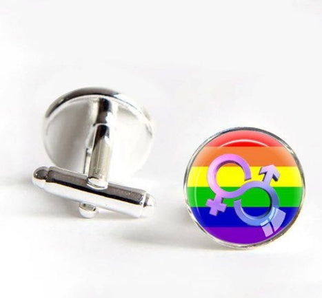 Gay Pride Rainbow Cufflinks