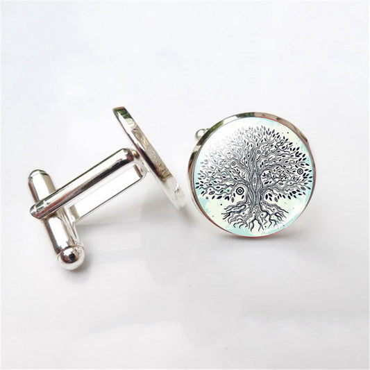 Tree of Life Time Gem Cufflinks