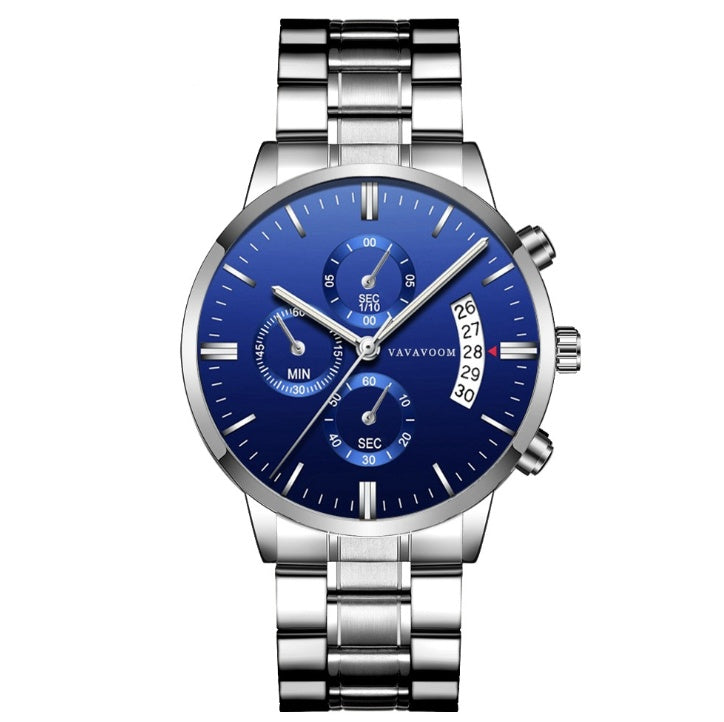 Men's Stainless Steel Business & Leisure Quartz Watch