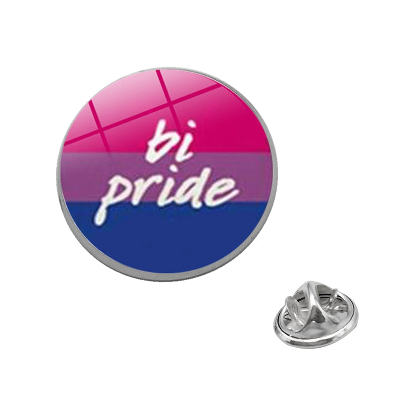 LGBT Pride Rainbow Glass Brooches Pins Lesbians Gays Bisexuals Transgender Round Badge Lapel Pin Jewelry