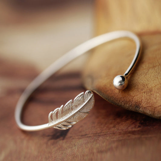 Elegant Leaf Bracelet S925 Sterling Silver