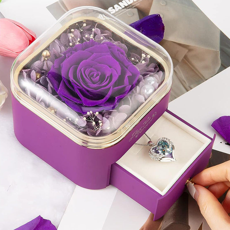 Preserved Rose Drawer Jewelry Gift Box