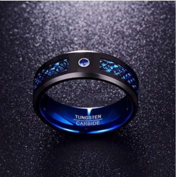 Striking Celtic Dragon Tungsten Carbide Ring