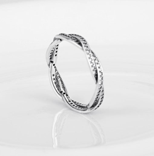 Women's Winding Micro-set Gold Ring