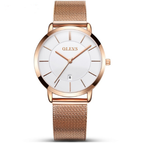 Steel mesh with quartz watch ladies couple gift table