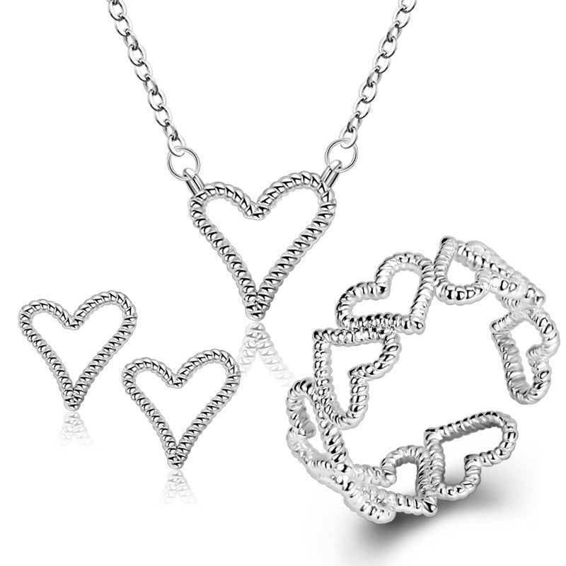 Sterling silver heart-shaped jewelry